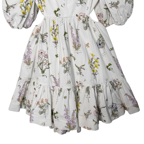 ZIMMERMANN Jeannie Blooming Floral Cut-out Open Back Fit & Flare Mini Dress - Picture 6 of 11